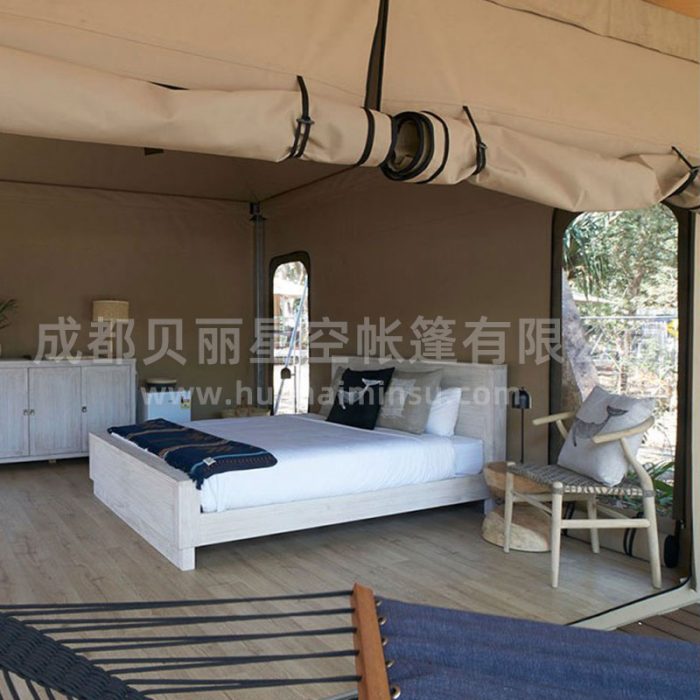 Outdoor four corner wild luxury resort tent